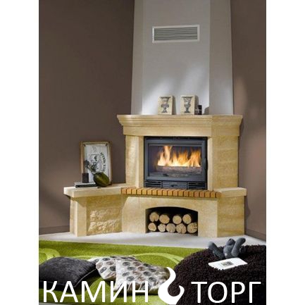 Угловой камин со скамьёй CS 08